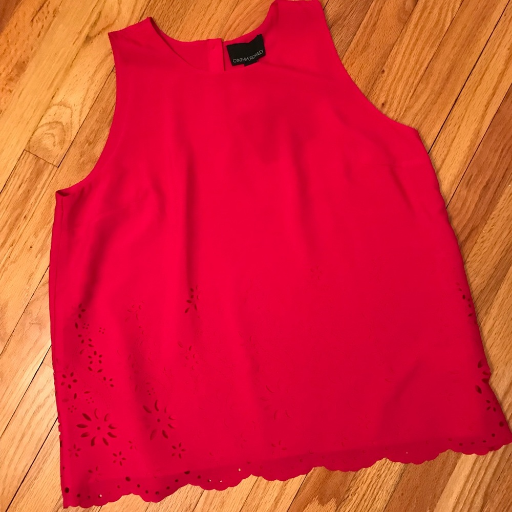 ❤️Cynthia ROWLEY: Hot Pink Laser Cut Top!